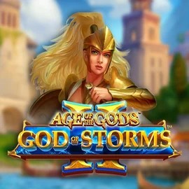 Age Of The Gods: God Of Storms 2 casino game by Playtech – featured logo at Dracula Casino