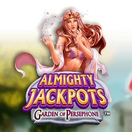Almighty Jackpots: Garden of Persephone online game logo by Novomatic on draculacasinoo.com