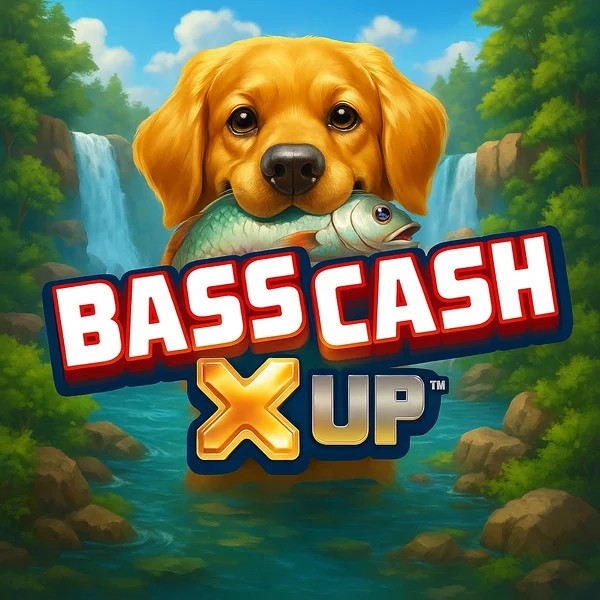 Bass Cash X UP logo – Slots by Alchemy Gaming at Dracula Casino