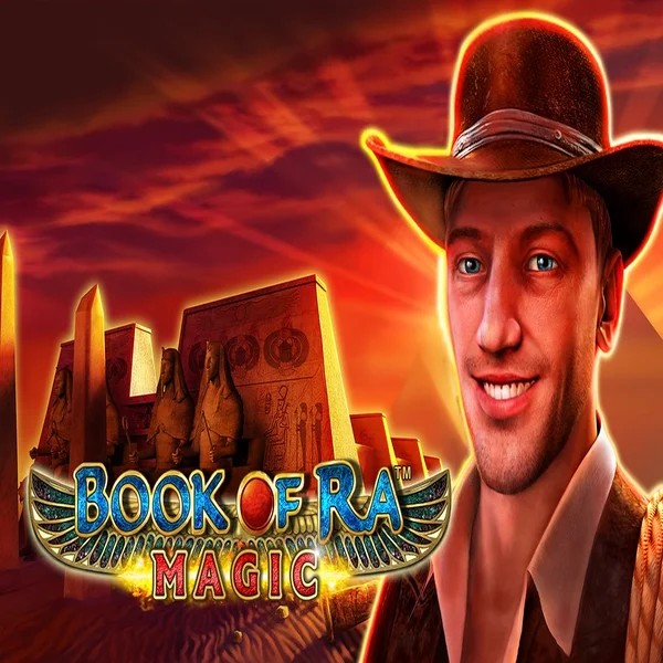 Book of Ra Magic by Greentube, showcased at draculacasinoo.com – game logo