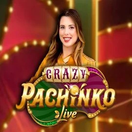 Crazy Pachinko online game logo by Evolution on draculacasinoo.com