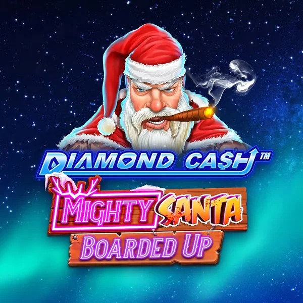 Diamond Cash Mighty Santa Boarded Up game by Greentube – logo hosted on Dracula Casino