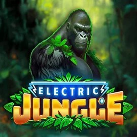 Electric Jungle slot logo by Atomic Slot Lab at Dracula Casino