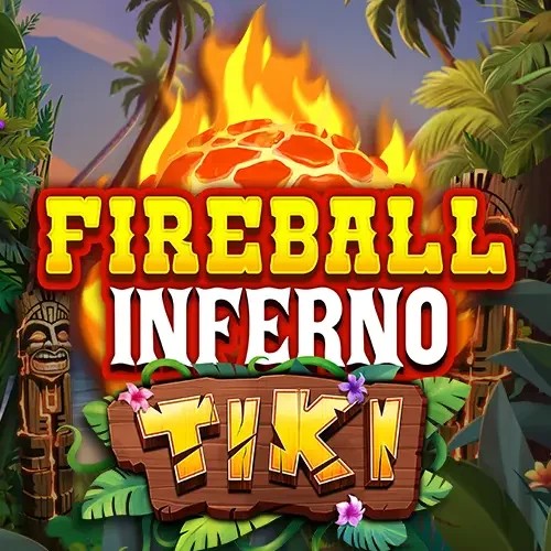 Fireball Inferno Tiki logo by NetEnt at Dracula Casino