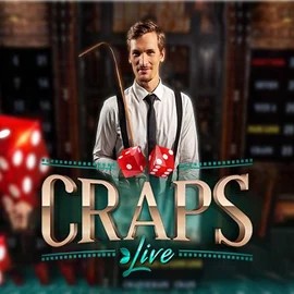 Live Craps online game logo by Evolution on draculacasinoo.com