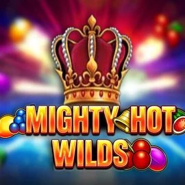 Mighty Hot Wilds logo – Slots by Inspired Gaming at Dracula Casino