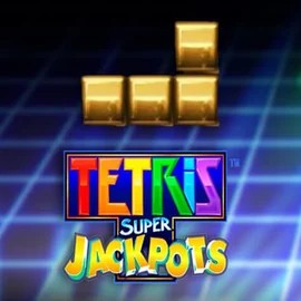 Jackpots logo of Tetris Super Jackpots from WMS at Dracula Casino