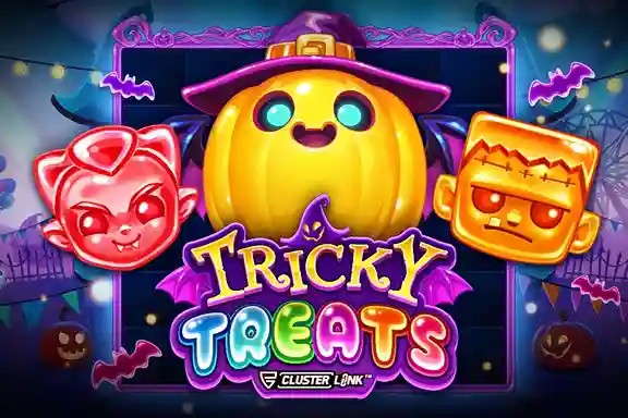 Official Slots logo: Tricky Treats by Push Gaming at Dracula Casino