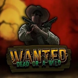 Wanted Dead or a Wild slot logo by Hacksaw Gaming at Dracula Casino